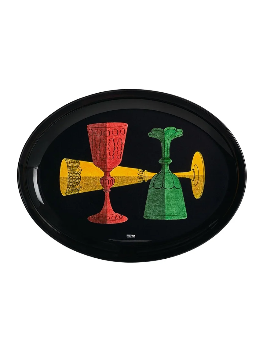 FORNASETTI Bicchieri Oval Tray