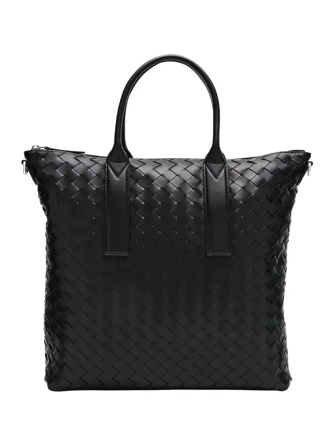 Men's Intrecciato Zip North-South Tote Bag