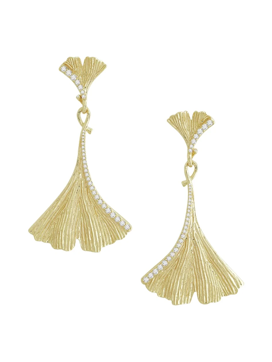 Ginkgo Large Drop Earrings