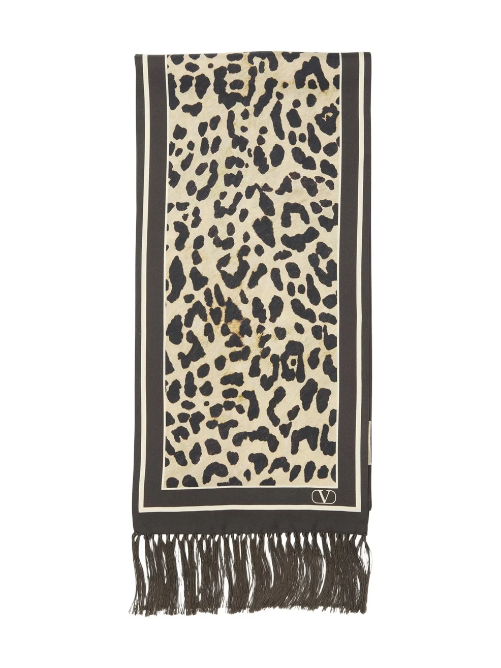 Animal Twill Fringe Scarf Animal Twill Fringe Scarf