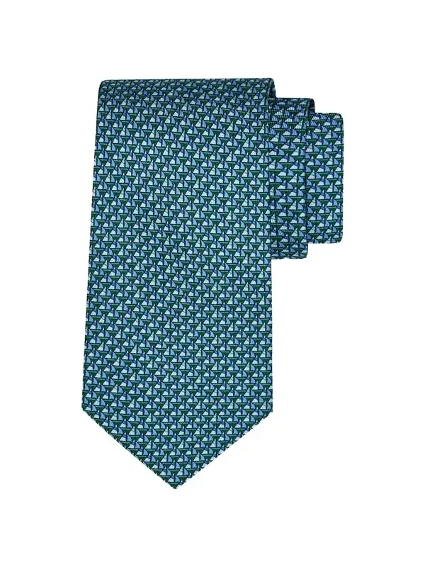 Men's Geometric Wool and Silk Tie Men's Geometric Wool and Silk Tie