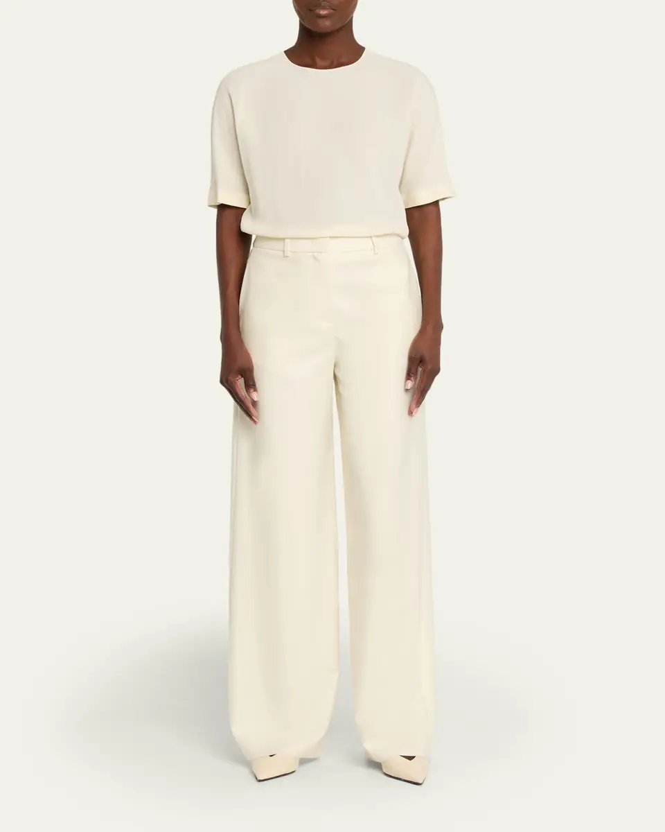 Giorgio Armani Silk Hidden-Zip T-Shirt | Thumbnail 2 Giorgio Armani Silk Hidden-Zip T-Shirt | Thumbnail 2