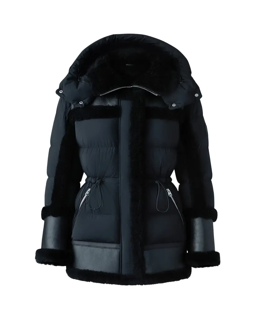 Mackage Lilibeth Mixed-Media Down Parka with Shearling and Leather | Image 1 Mackage Lilibeth Mixed-Media Down Parka with Shearling and Leather | Image 1