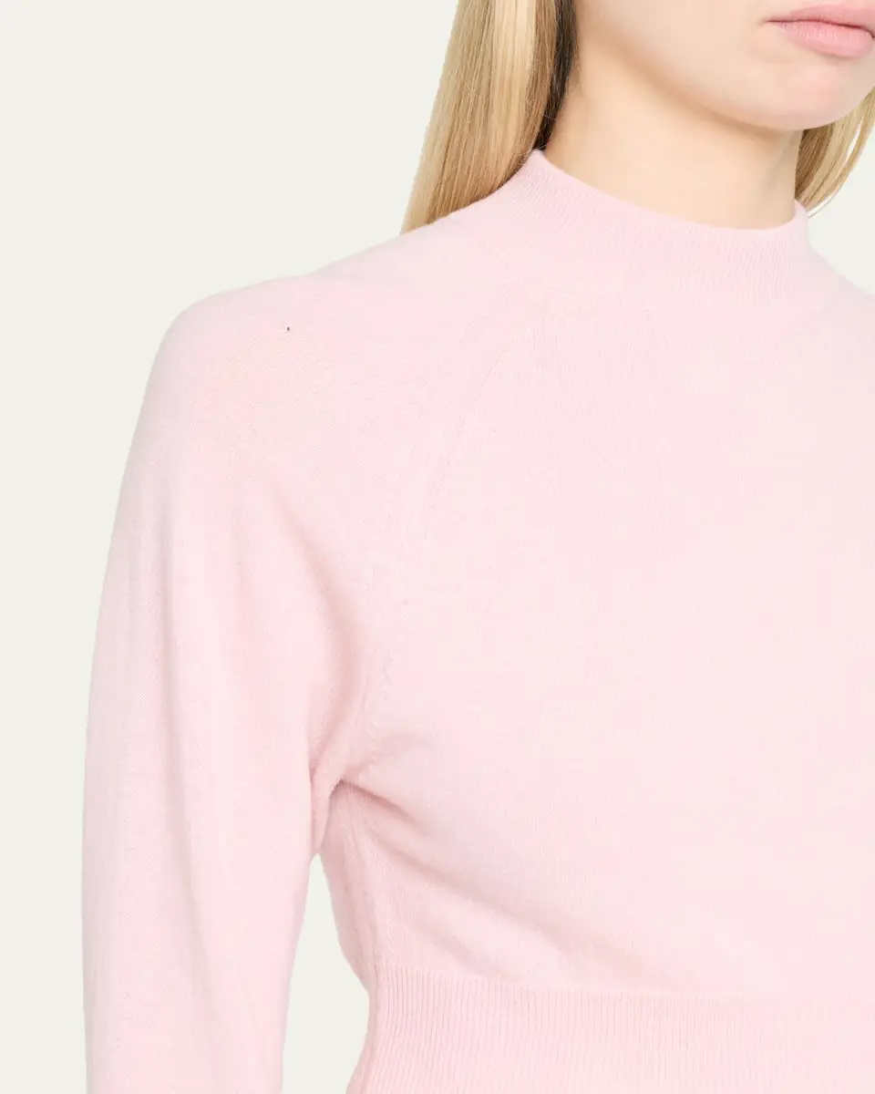Jil Sander Wool-Cashmere Crop Crewneck Sweater | Thumbnail 5