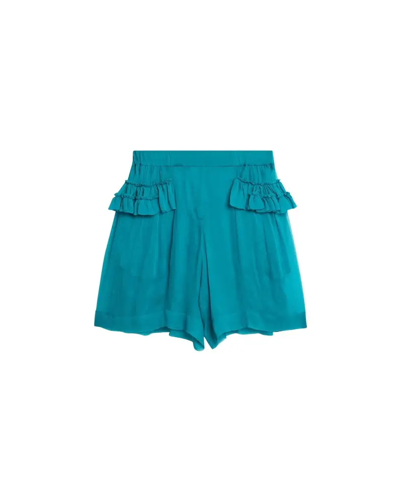 Dries Van Noten Pacuna Tiered Silk Muslin Shorts | Image 1 Dries Van Noten Pacuna Tiered Silk Muslin Shorts | Image 1