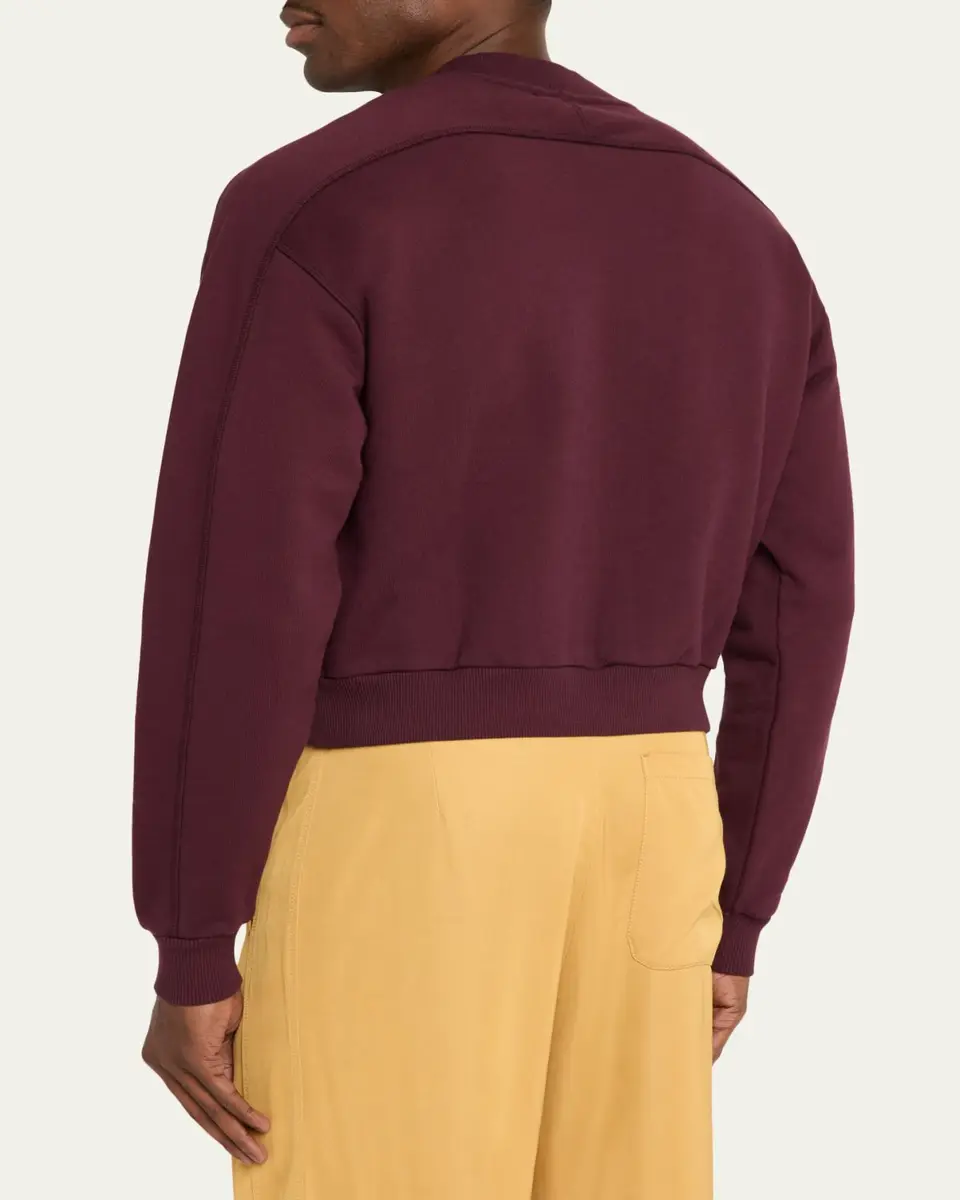 Sanderlak Men's Terry Cotton Jersey Crewneck Sweatshirt | Thumbnail 3 Sanderlak Men's Terry Cotton Jersey Crewneck Sweatshirt | Thumbnail 3