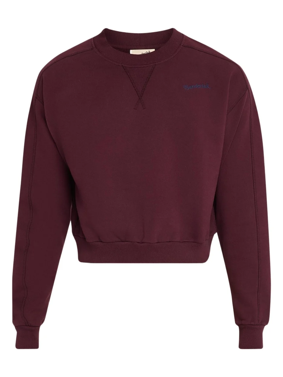 Sanderlak Men's Terry Cotton Jersey Crewneck Sweatshirt