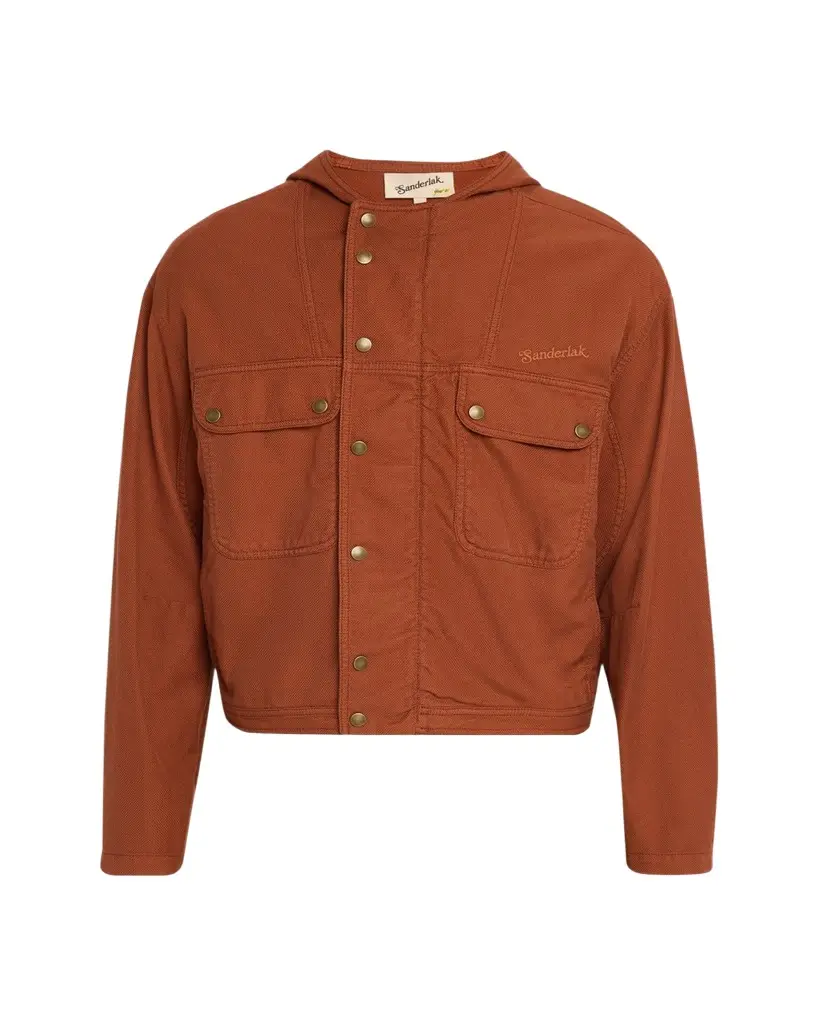Sanderlak Men's Cotton Hooded Utility Jacket | Image 1 Sanderlak Men's Cotton Hooded Utility Jacket | Image 1