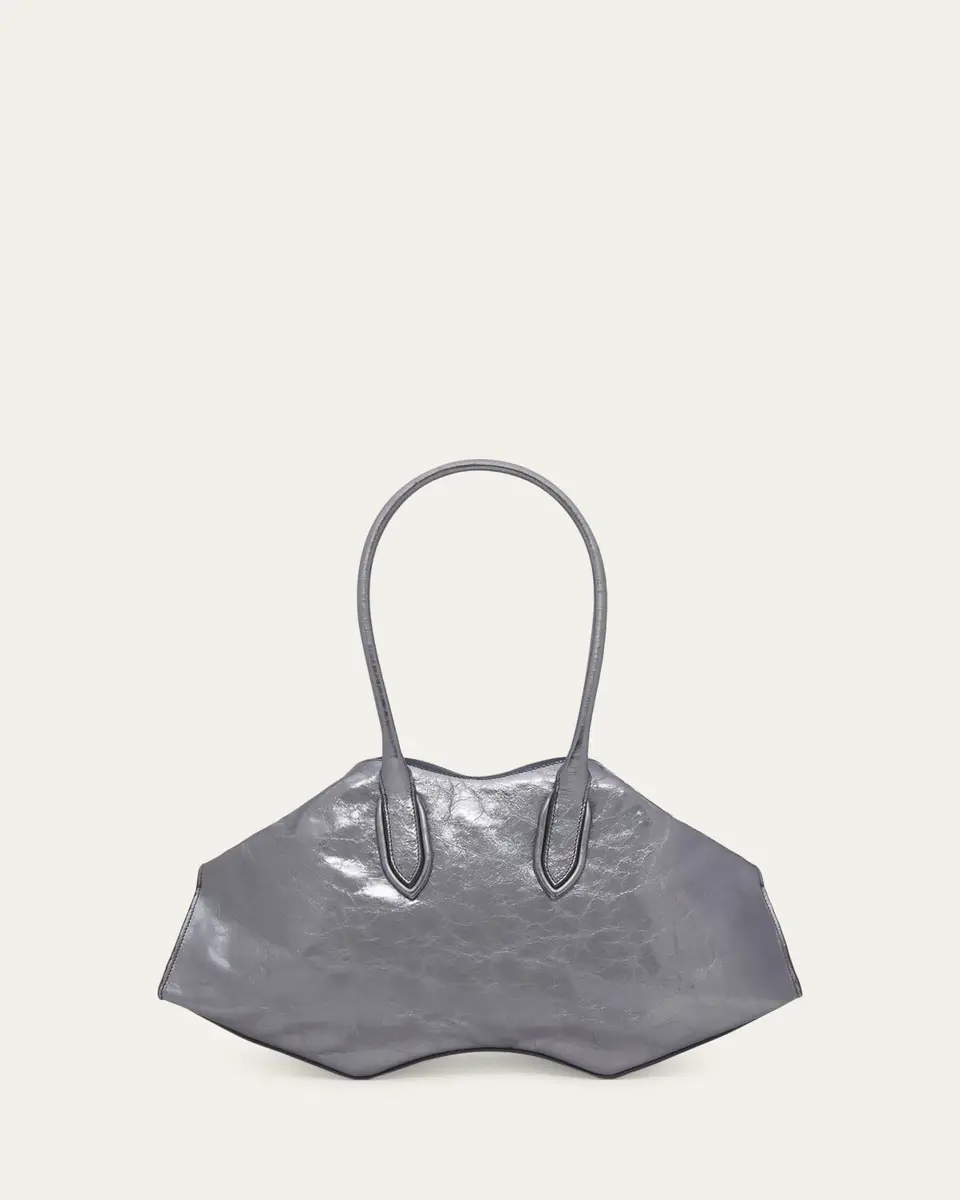 Alexander McQueen Manta Shoulder Bag in Metallic Leather | Thumbnail 2