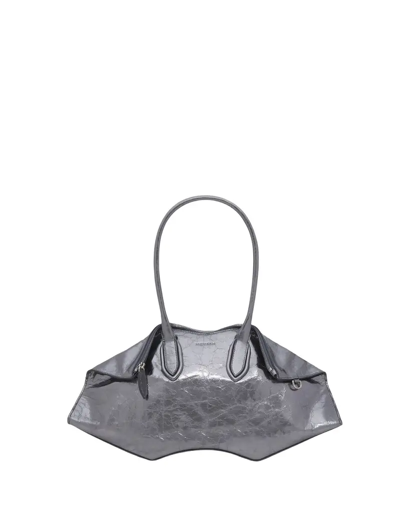Alexander McQueen Manta Shoulder Bag in Metallic Leather | Image 1 Alexander McQueen Manta Shoulder Bag in Metallic Leather | Image 1