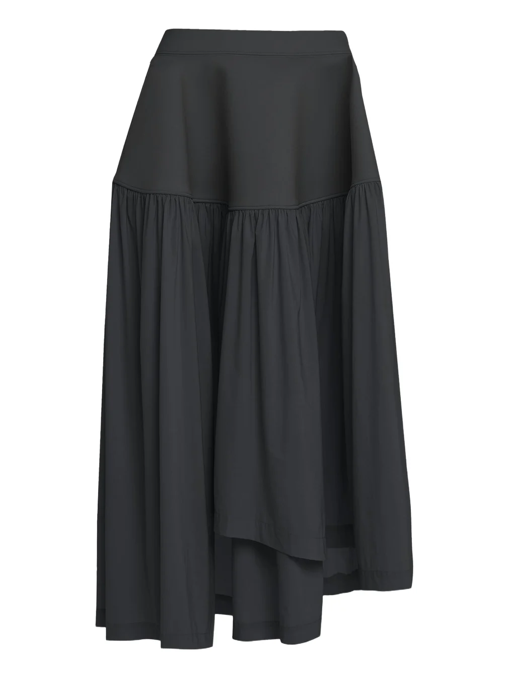 Mute Winding Asymmetric Midi Skirt