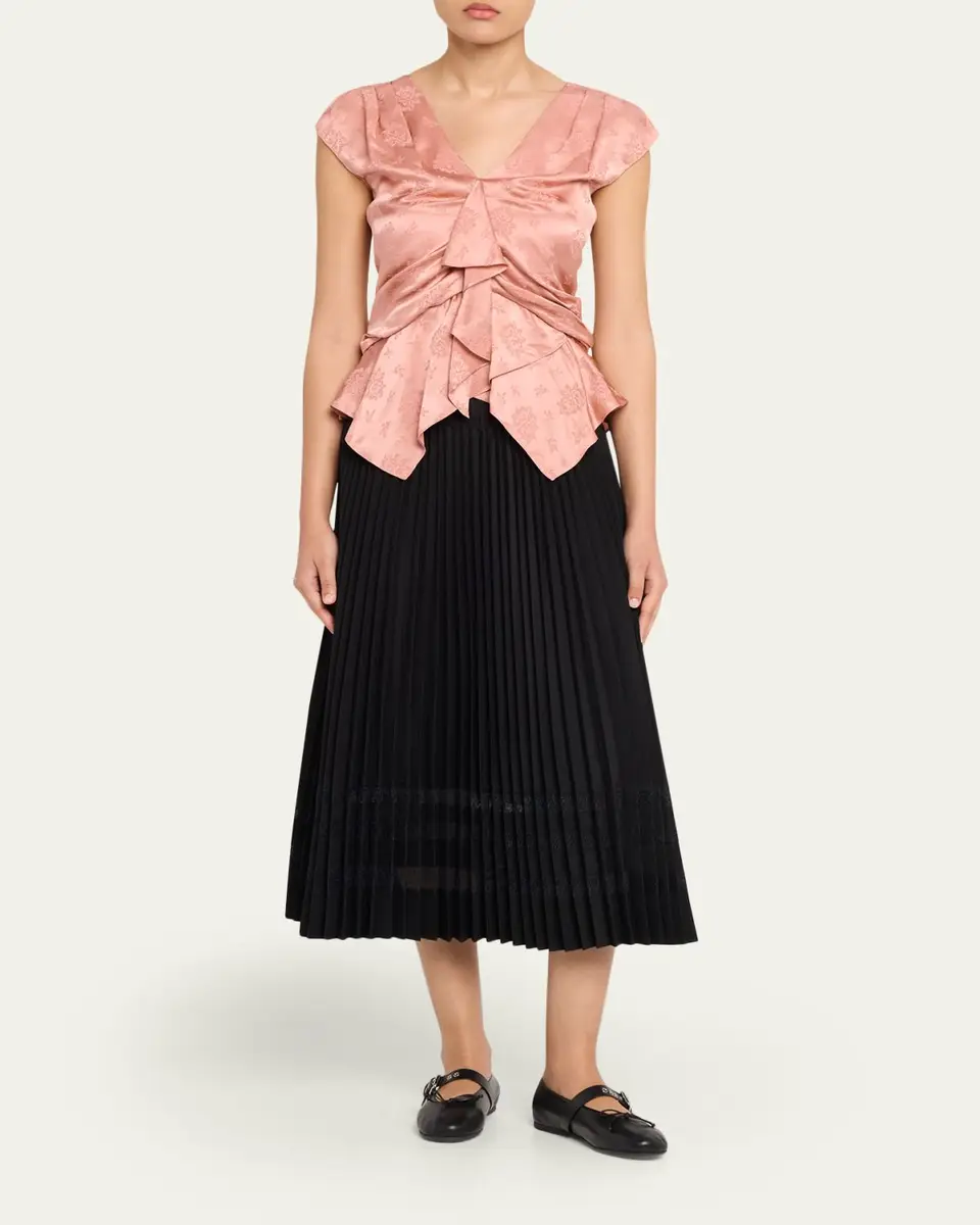 3.1 Phillip Lim Floral Silk Draped Top | Thumbnail 2