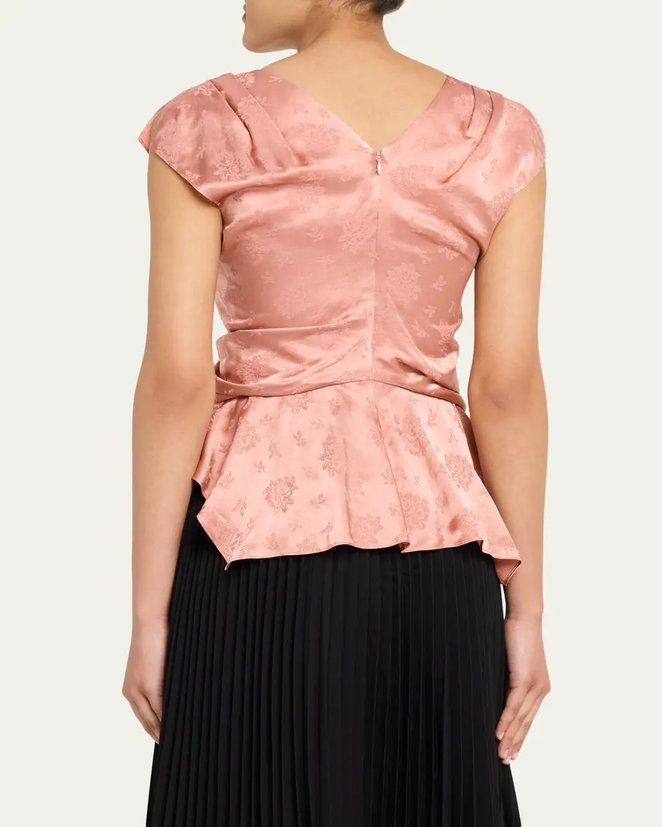 3.1 Phillip Lim Floral Silk Draped Top | Thumbnail 3