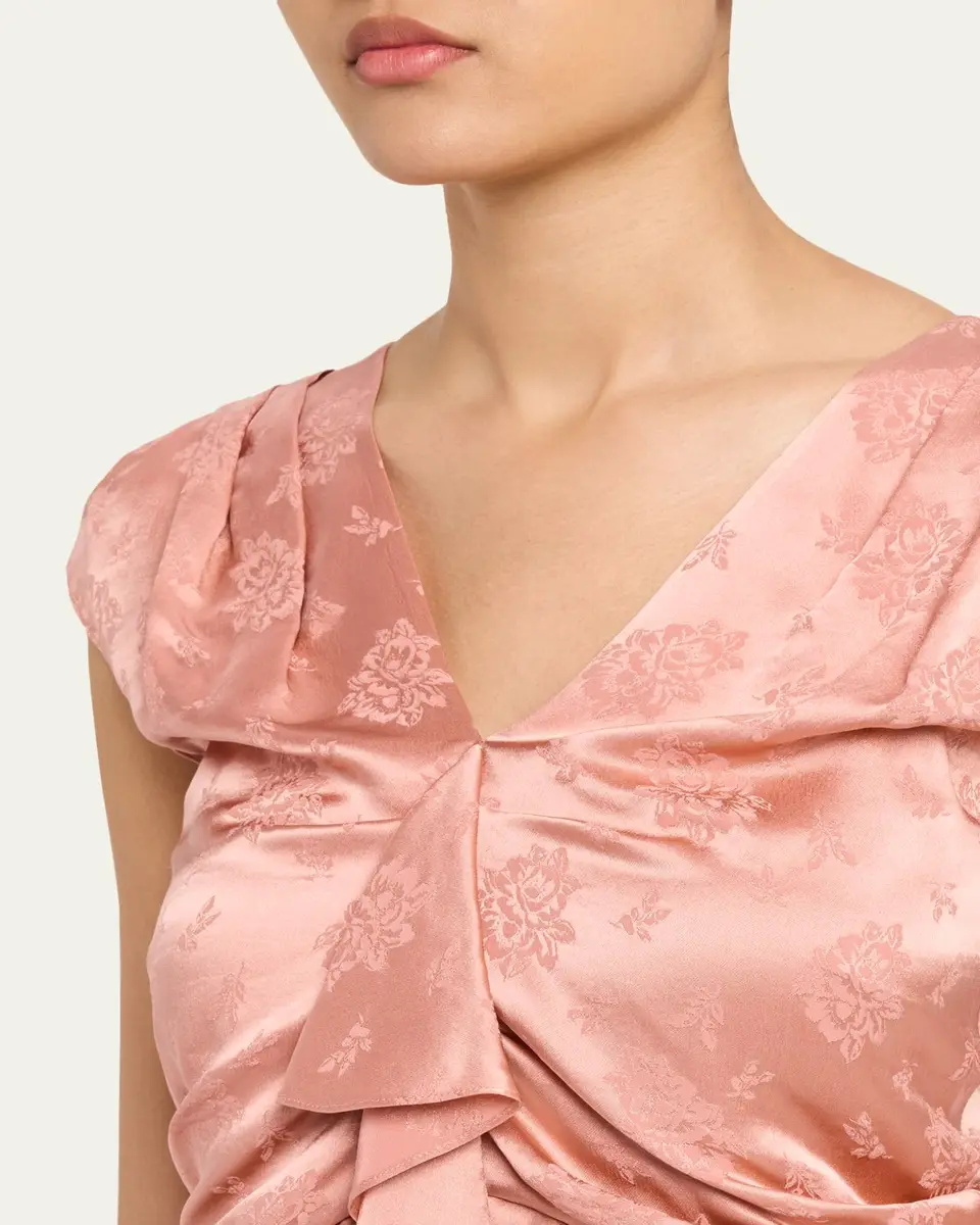 3.1 Phillip Lim Floral Silk Draped Top | Thumbnail 5