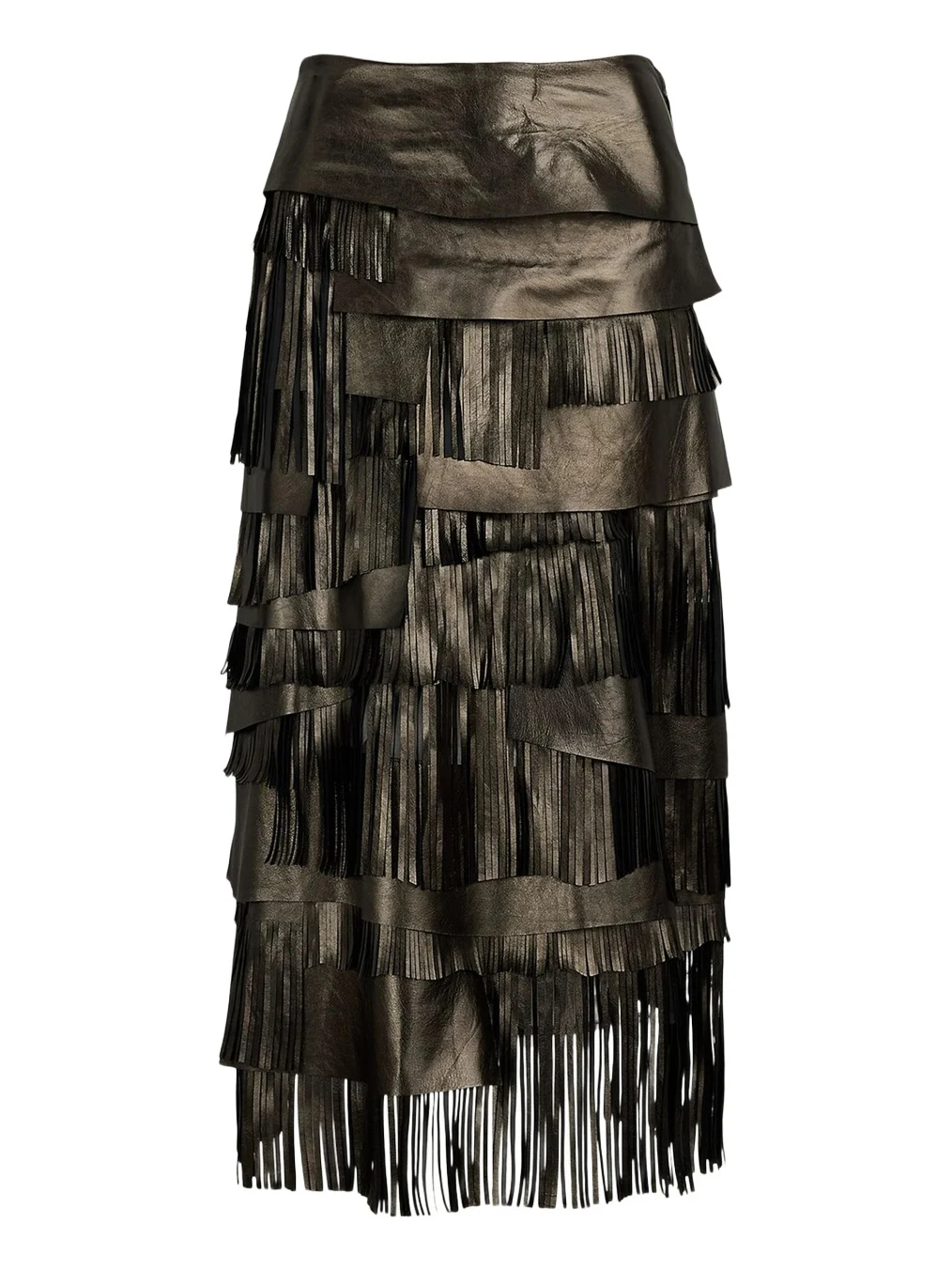 Belinda Metallic Lambskin Skirt Belinda Metallic Lambskin Skirt
