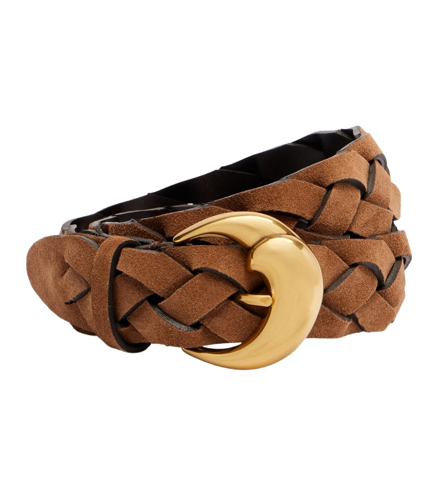 Braided suede belt