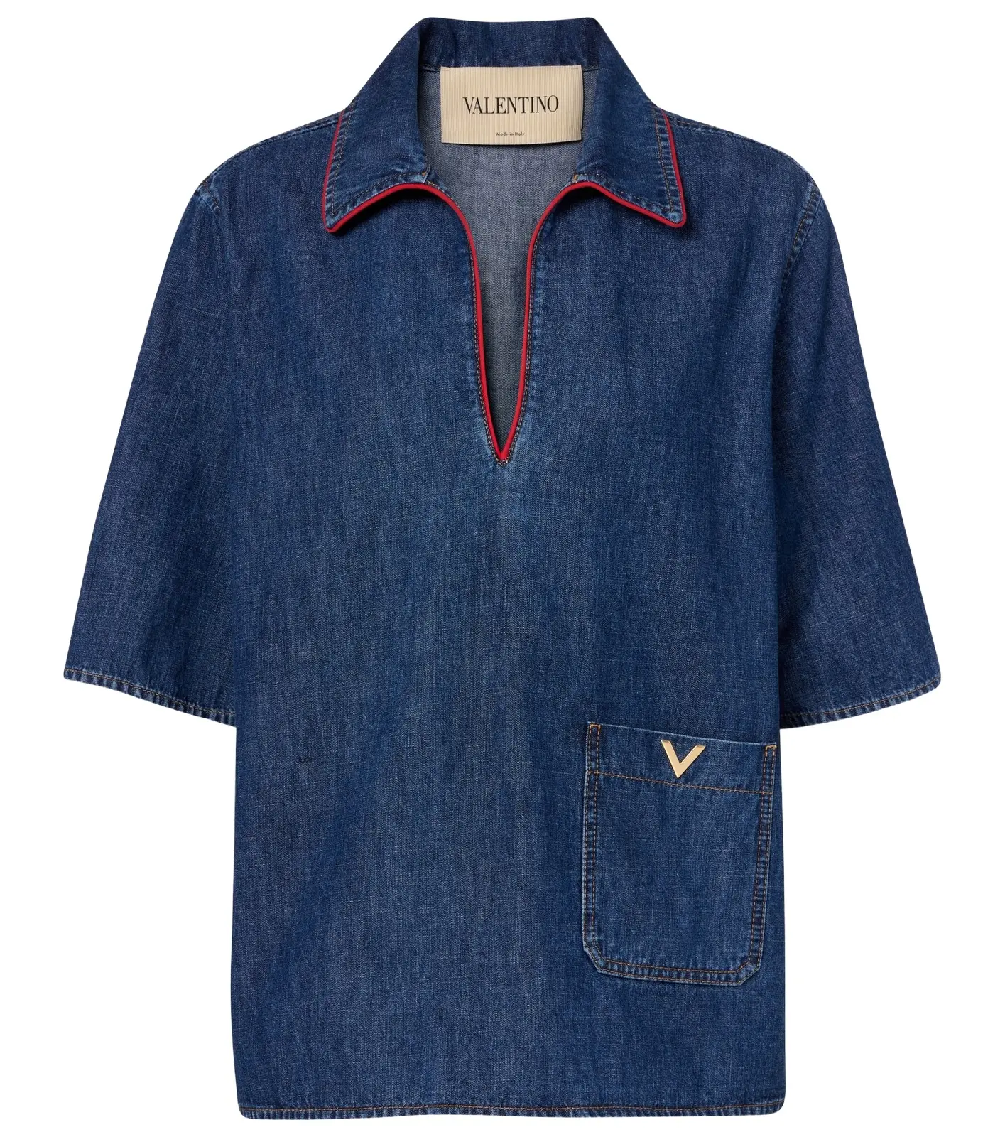 Valentino Garavani VGold denim top