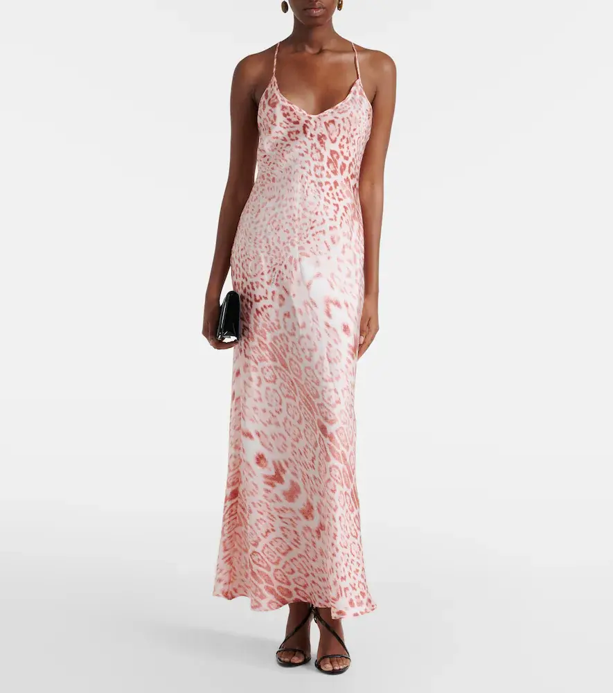 Roberto Cavalli Leopard-print silk satin dress | Thumbnail 5