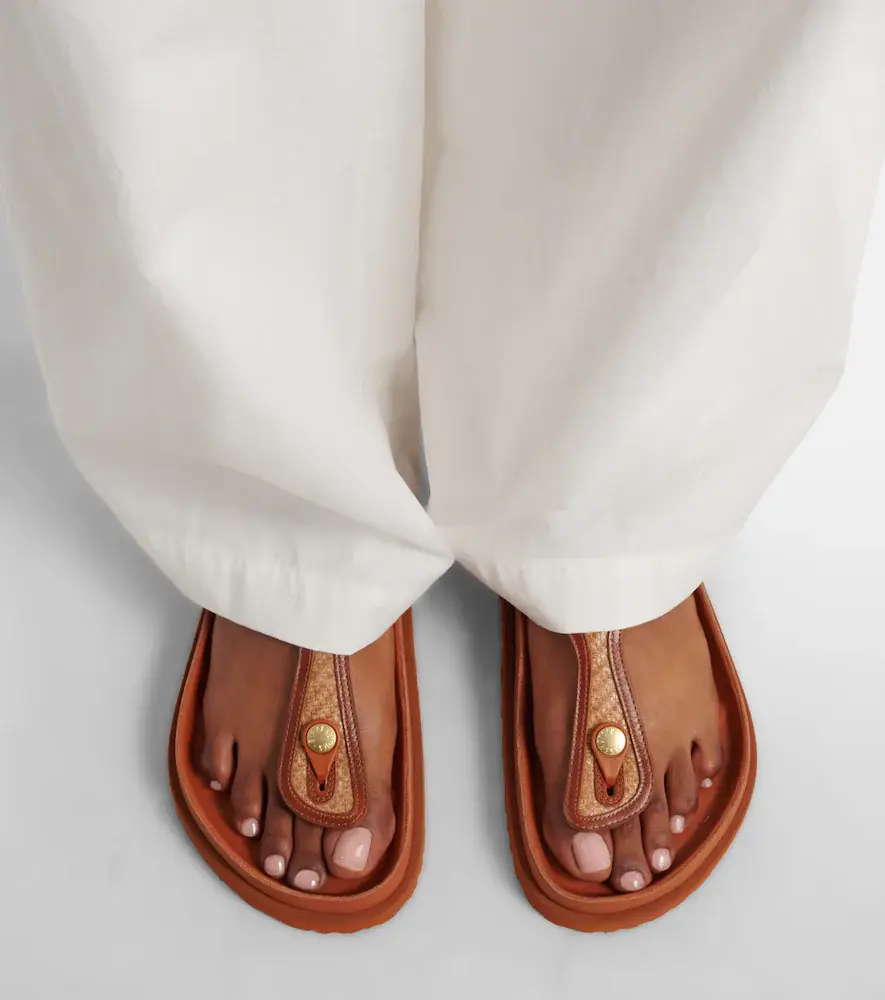 Birkenstock 1774 Gizeh leather-trimmed woven thong sandals | Thumbnail 5 Birkenstock 1774 Gizeh leather-trimmed woven thong sandals | Thumbnail 5