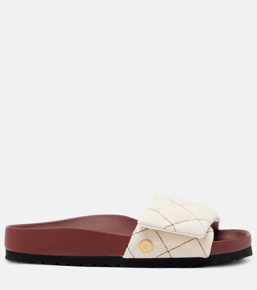 Birkenstock 1774 Sylt leather-trimmed quilted canvas slides | Thumbnail 2