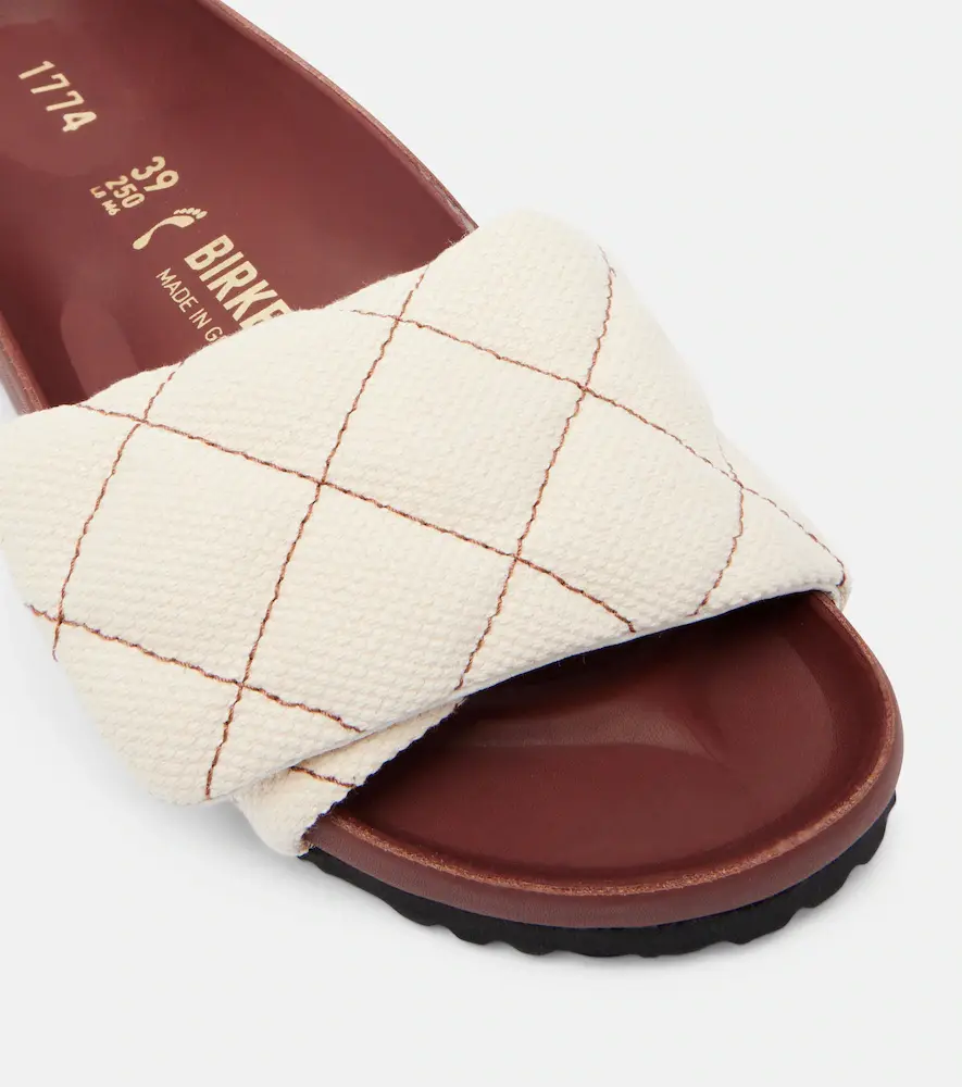 Birkenstock 1774 Sylt leather-trimmed quilted canvas slides | Thumbnail 3