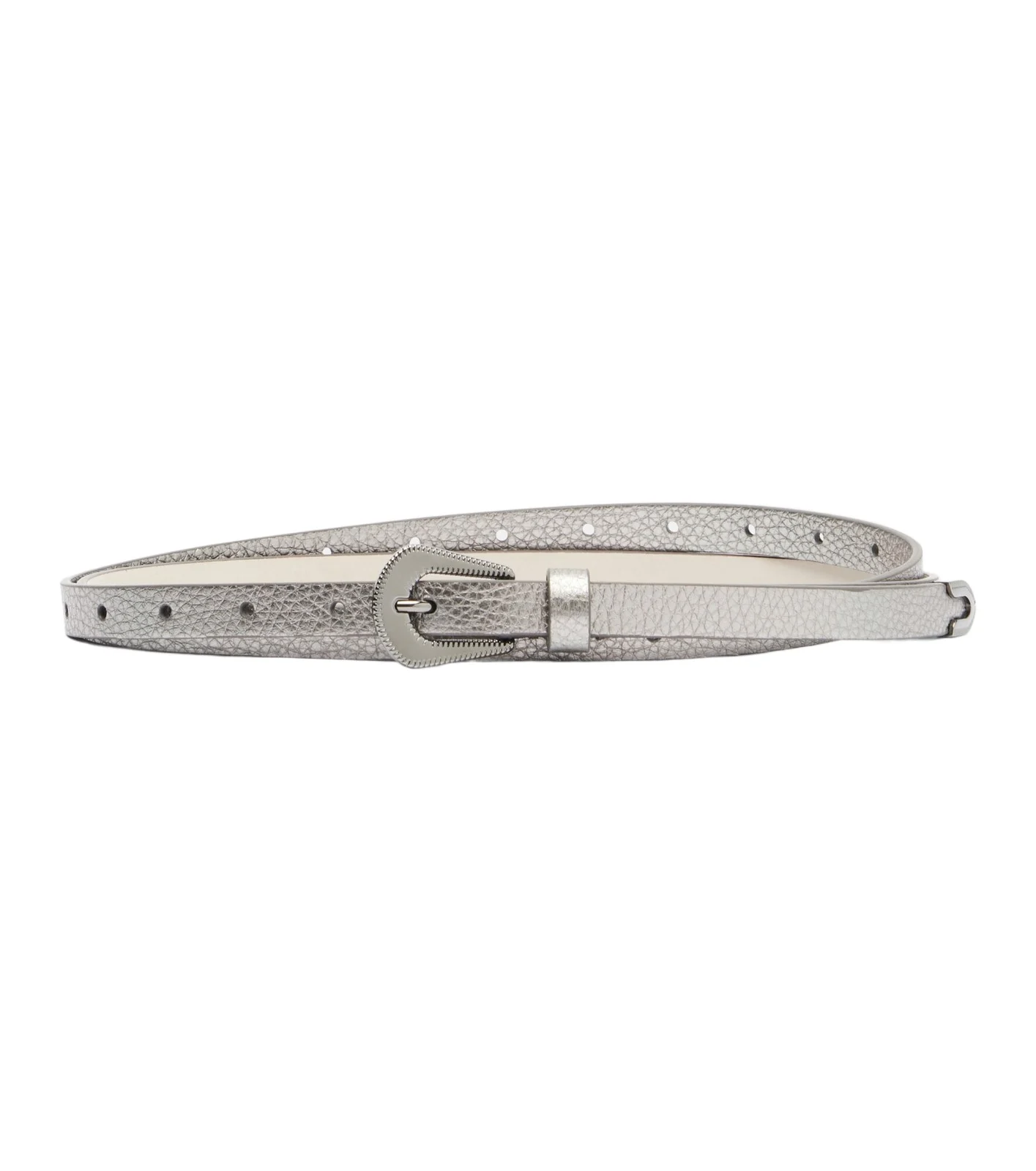 Brunello Cucinelli Metallic leather belt