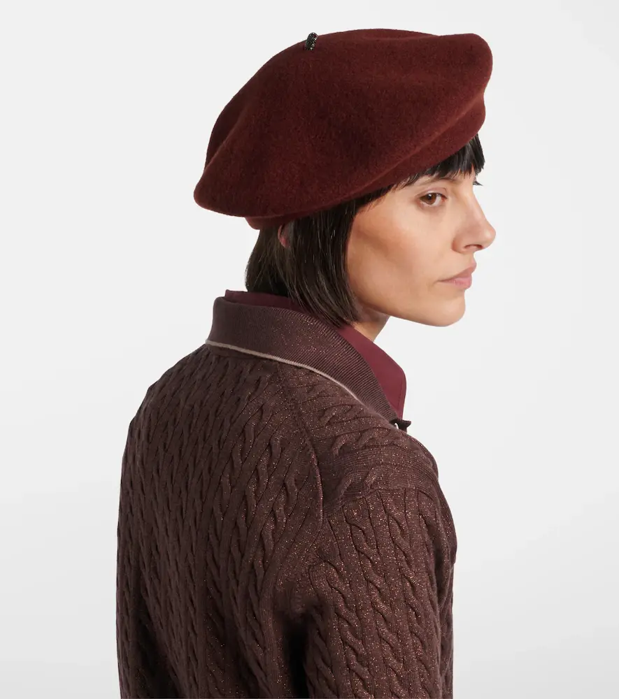 Brunello Cucinelli Monili wool beret | Thumbnail 4