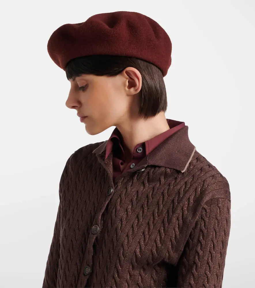 Brunello Cucinelli Monili wool beret | Thumbnail 5