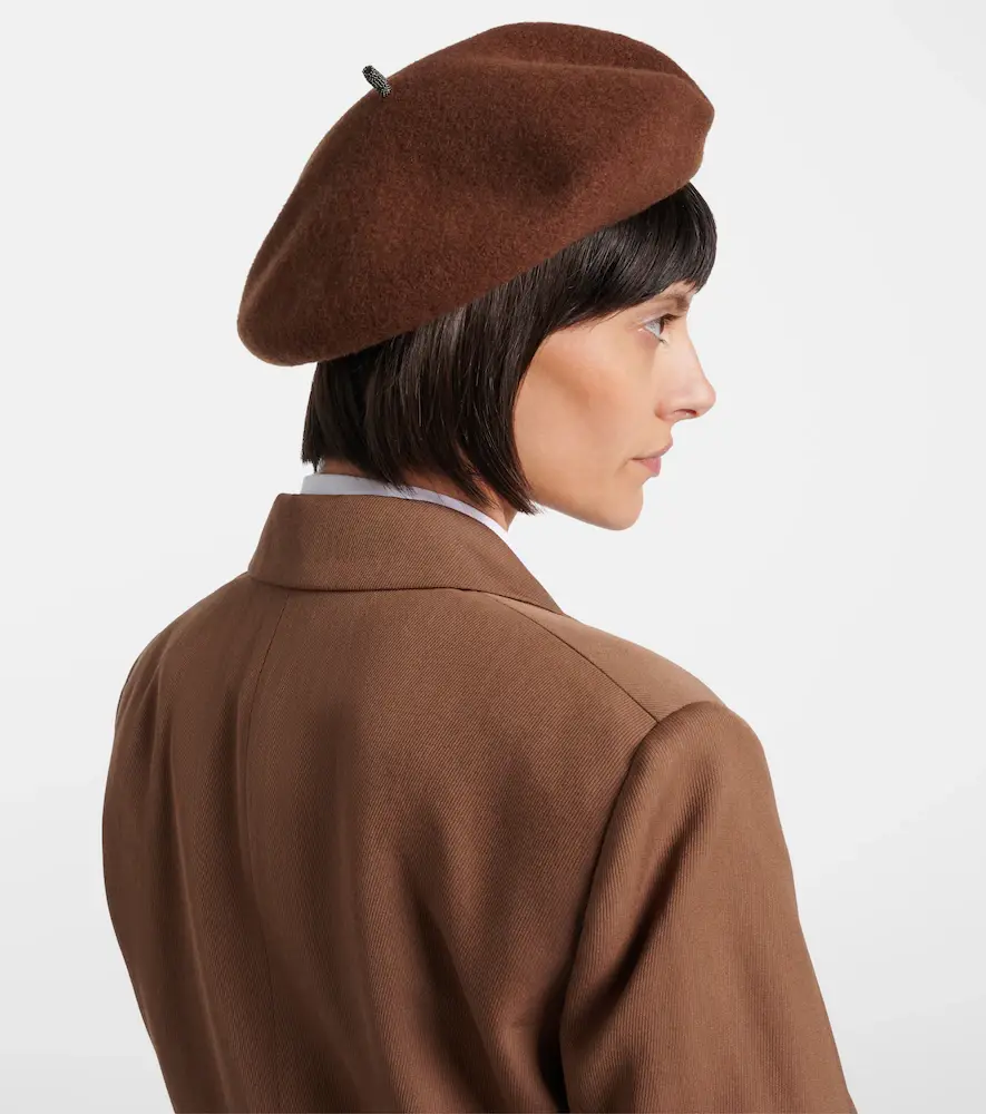 Brunello Cucinelli Monili wool beret | Thumbnail 4