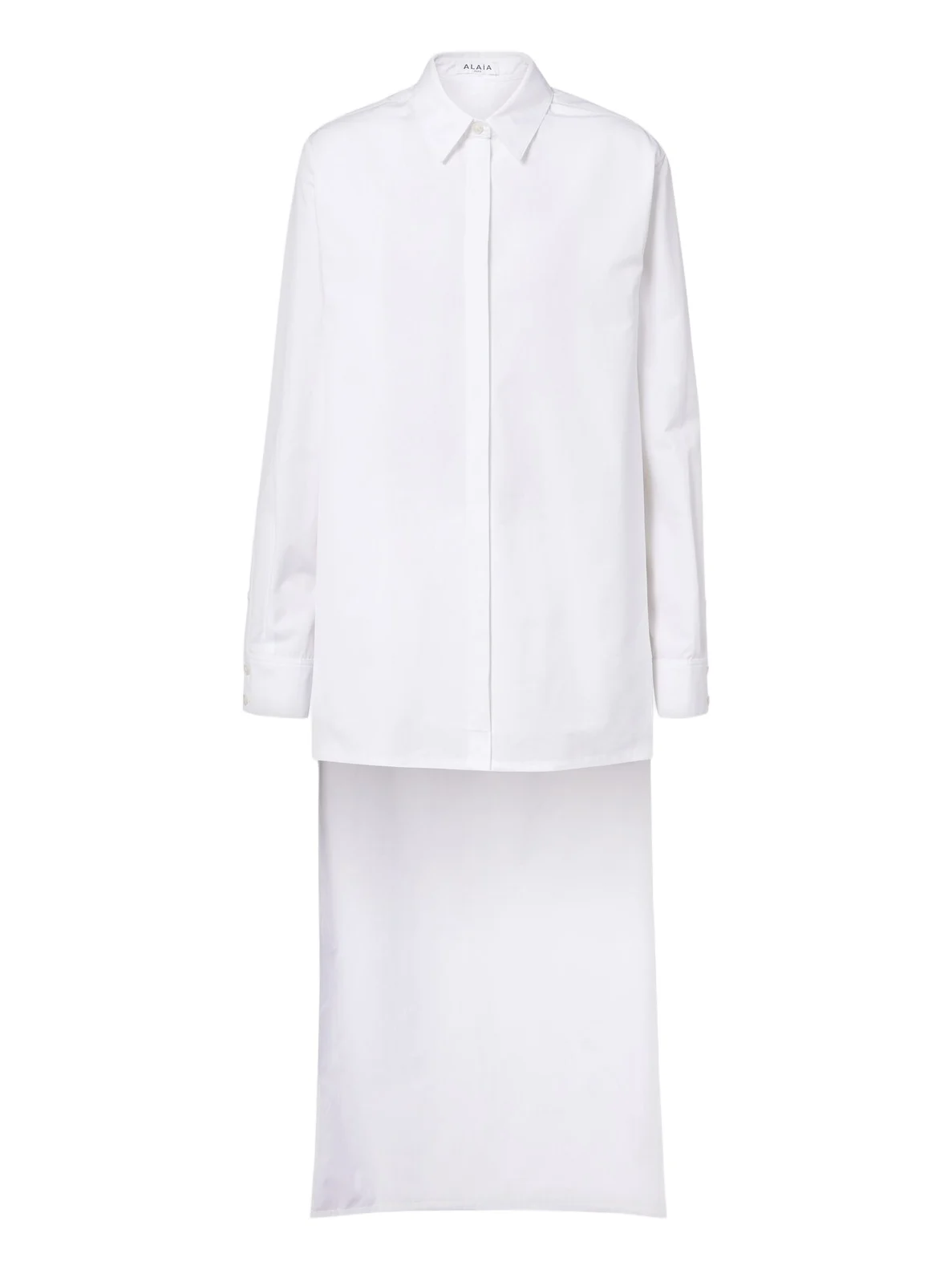 Alaïa Asymmetric cotton poplin shirt Alaïa Asymmetric cotton poplin shirt