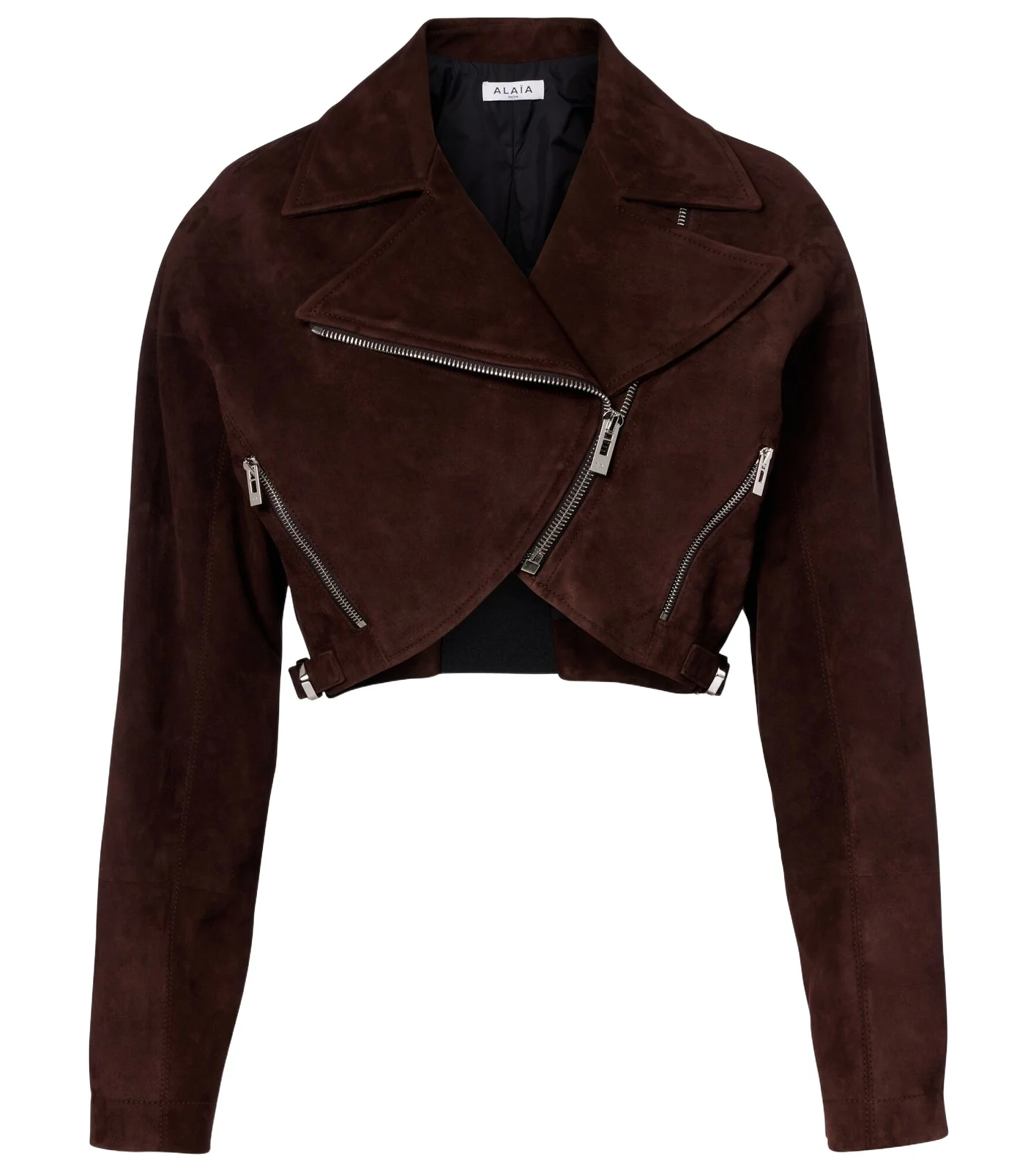 Alaïa Cropped suede biker jacket Alaïa Cropped suede biker jacket