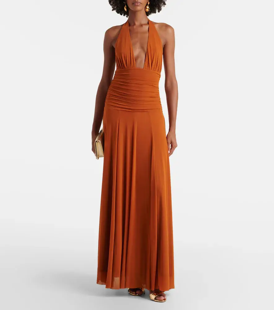 Staud Alessandra halterneck mesh maxi dress | Thumbnail 3