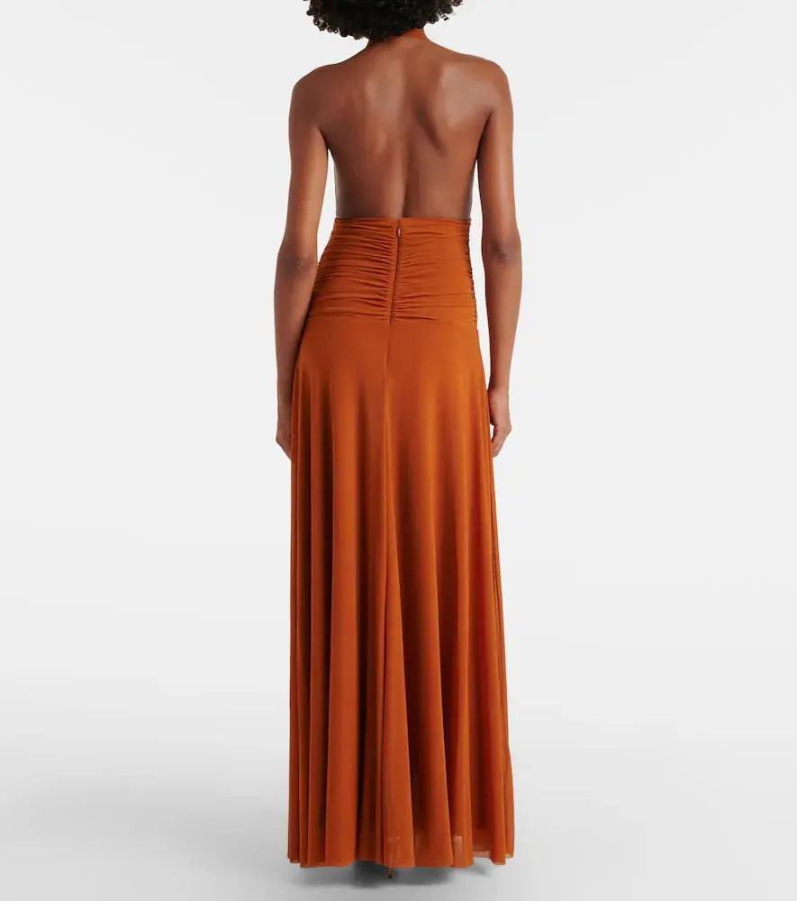 Staud Alessandra halterneck mesh maxi dress | Thumbnail 5