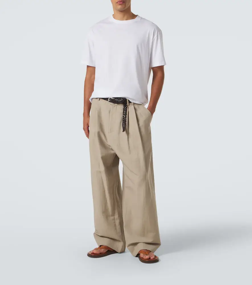 Studio Nicholson Linen and wool wide-leg pants | Thumbnail 2 Studio Nicholson Linen and wool wide-leg pants | Thumbnail 2