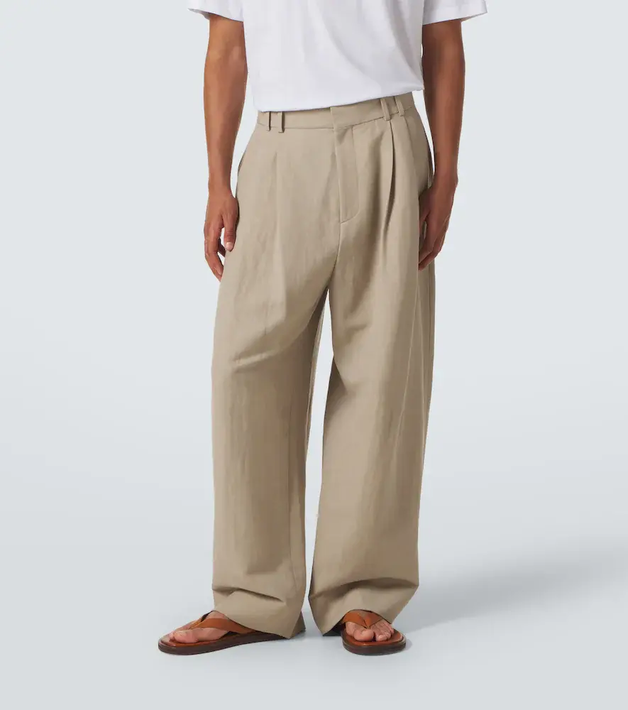 Studio Nicholson Linen and wool wide-leg pants | Thumbnail 3 Studio Nicholson Linen and wool wide-leg pants | Thumbnail 3