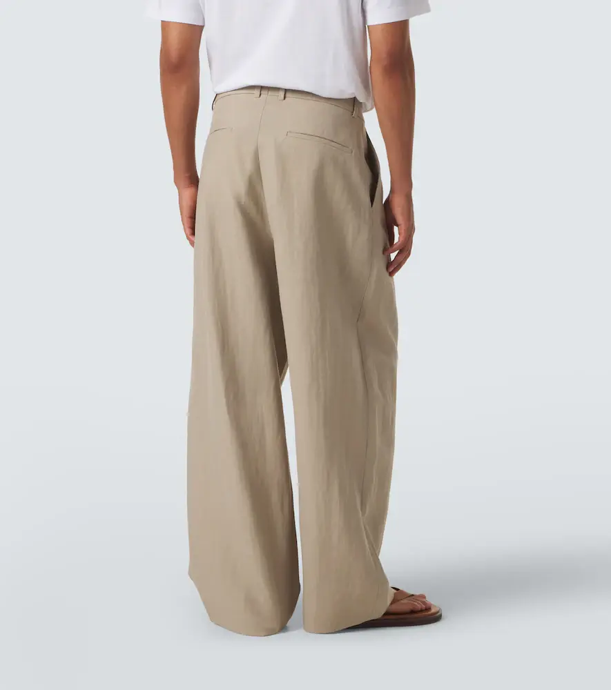 Studio Nicholson Linen and wool wide-leg pants | Thumbnail 4 Studio Nicholson Linen and wool wide-leg pants | Thumbnail 4