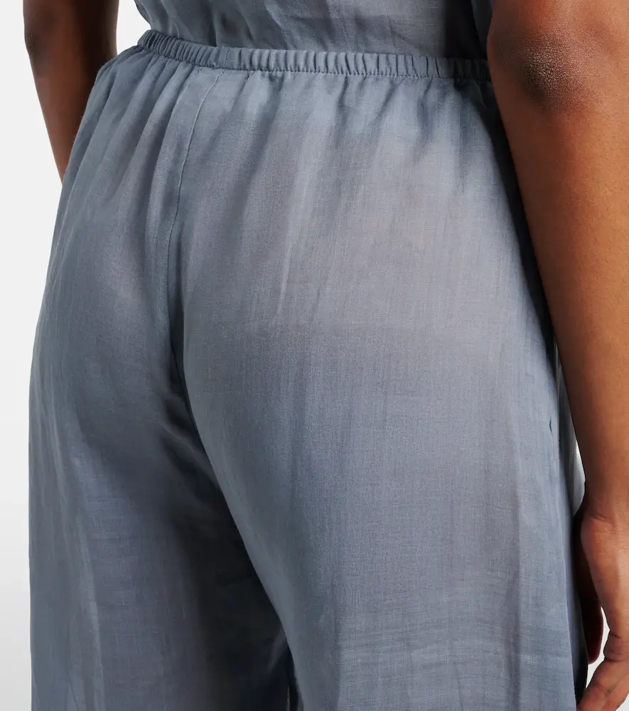LESET Niko cropped wide-leg ramie pants | Thumbnail 3 LESET Niko cropped wide-leg ramie pants | Thumbnail 3