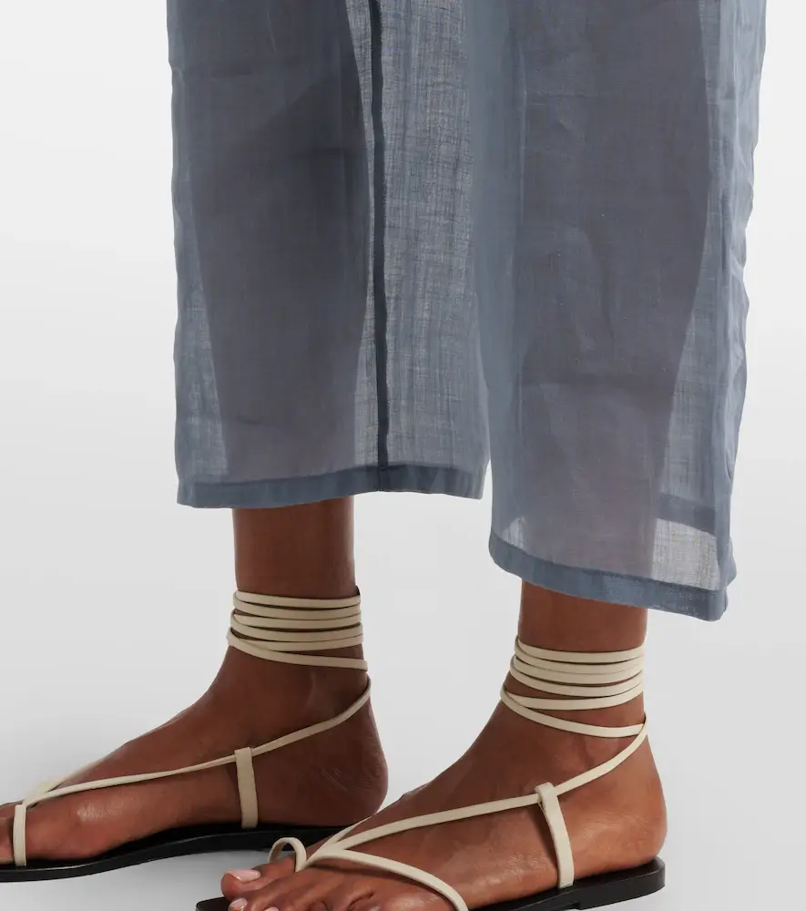LESET Niko cropped wide-leg ramie pants | Thumbnail 4 LESET Niko cropped wide-leg ramie pants | Thumbnail 4