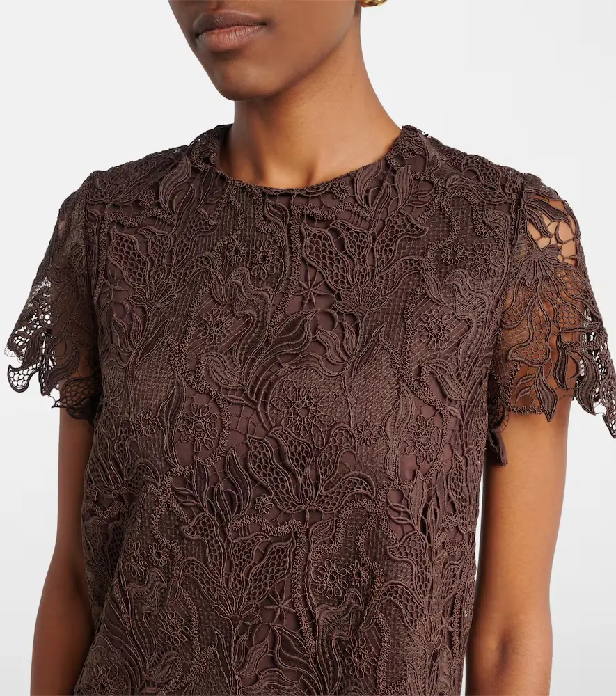 Max Mara Cotton guipure lace minidress | Thumbnail 5