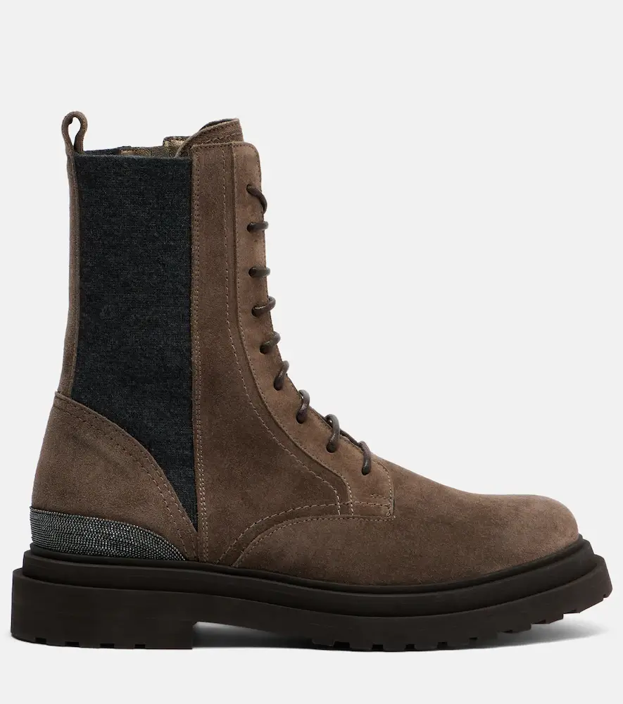 Brunello Cucinelli Monili suede lace-up boots | Thumbnail 4