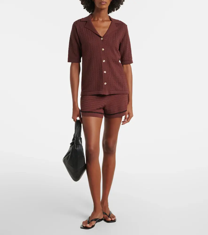 Varley Morden pointelle cotton shorts | Thumbnail 2 Varley Morden pointelle cotton shorts | Thumbnail 2