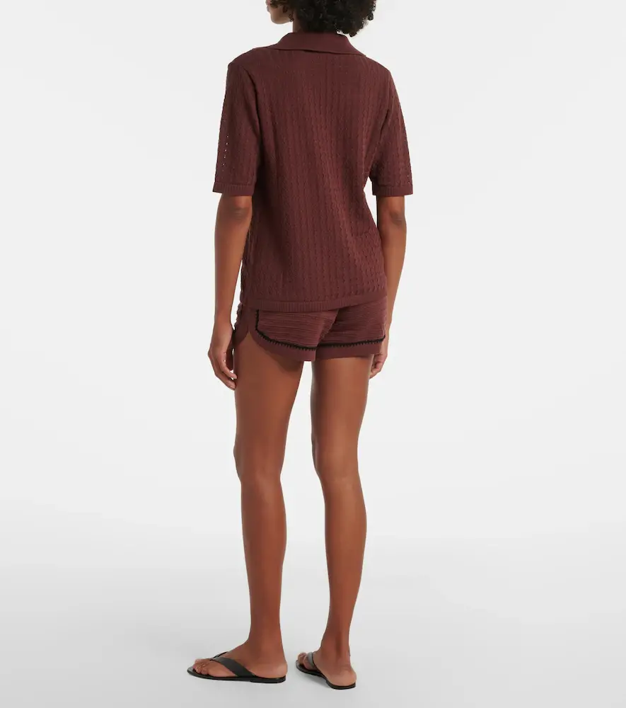 Varley Morden pointelle cotton shorts | Thumbnail 5 Varley Morden pointelle cotton shorts | Thumbnail 5