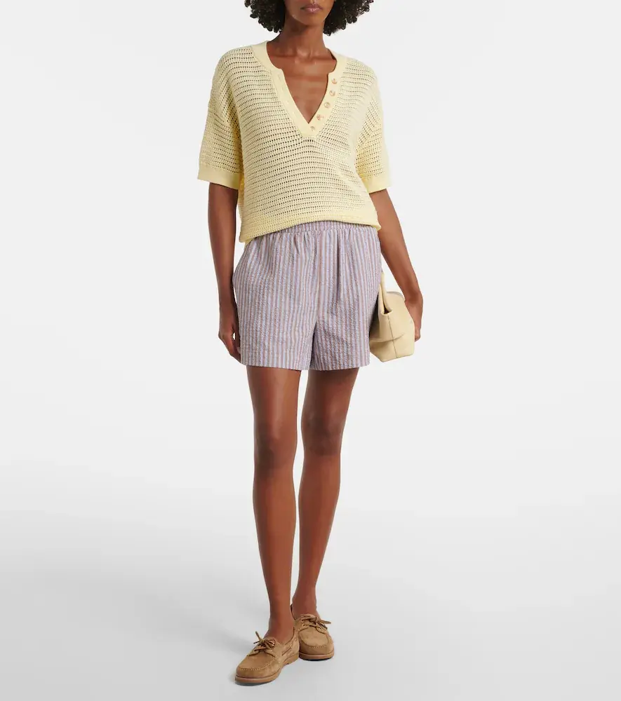 Varley Callie open-knit cotton top | Thumbnail 4