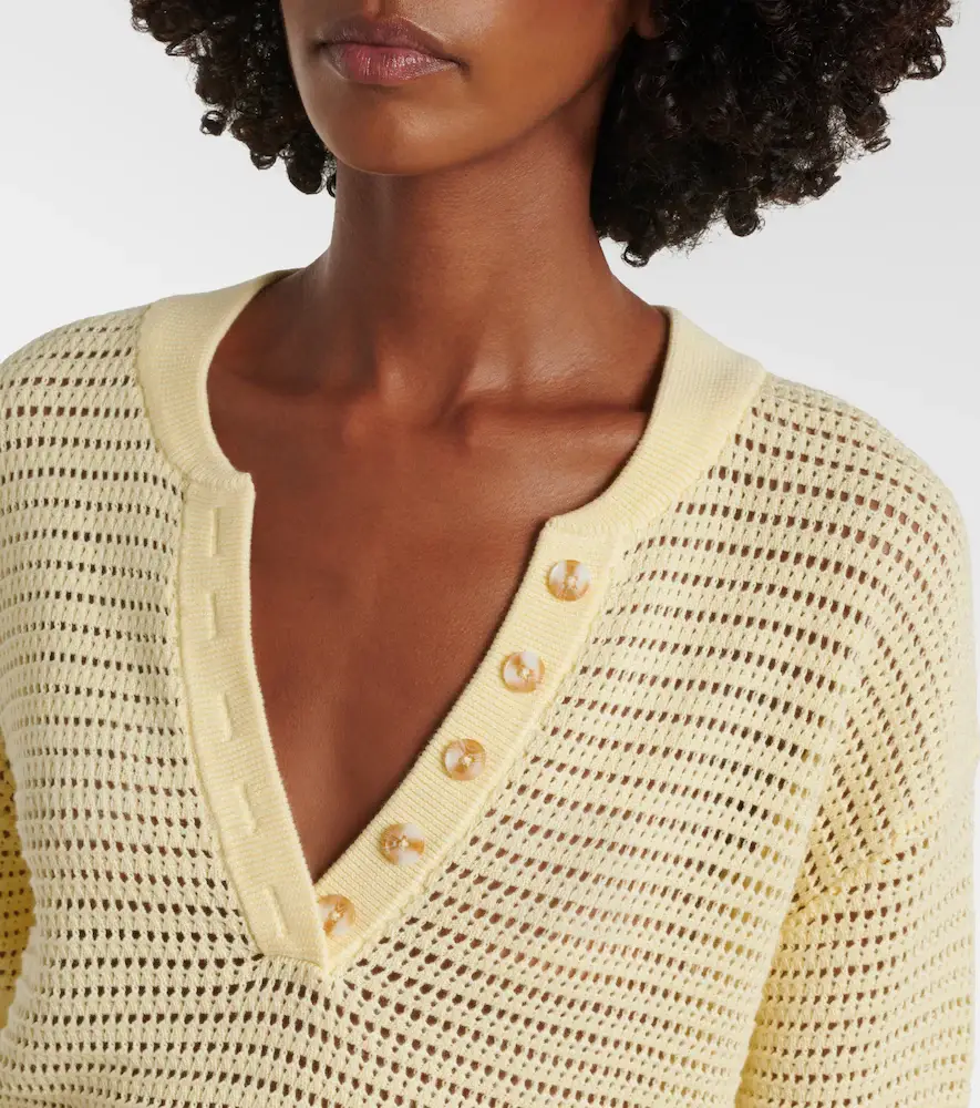 Varley Callie open-knit cotton top | Thumbnail 5