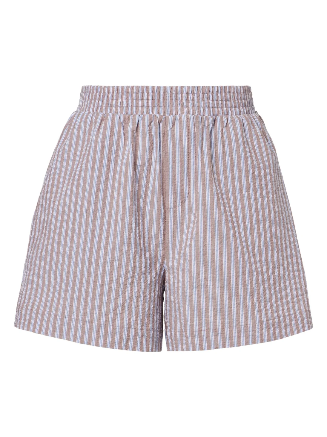 Varley Darina seersucker striped cotton shorts | Thumbnail 1 Varley Darina seersucker striped cotton shorts | Thumbnail 1