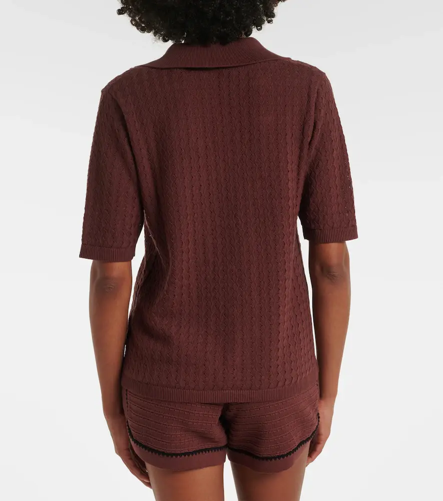 Varley Madelene pointelle cotton shirt | Thumbnail 4
