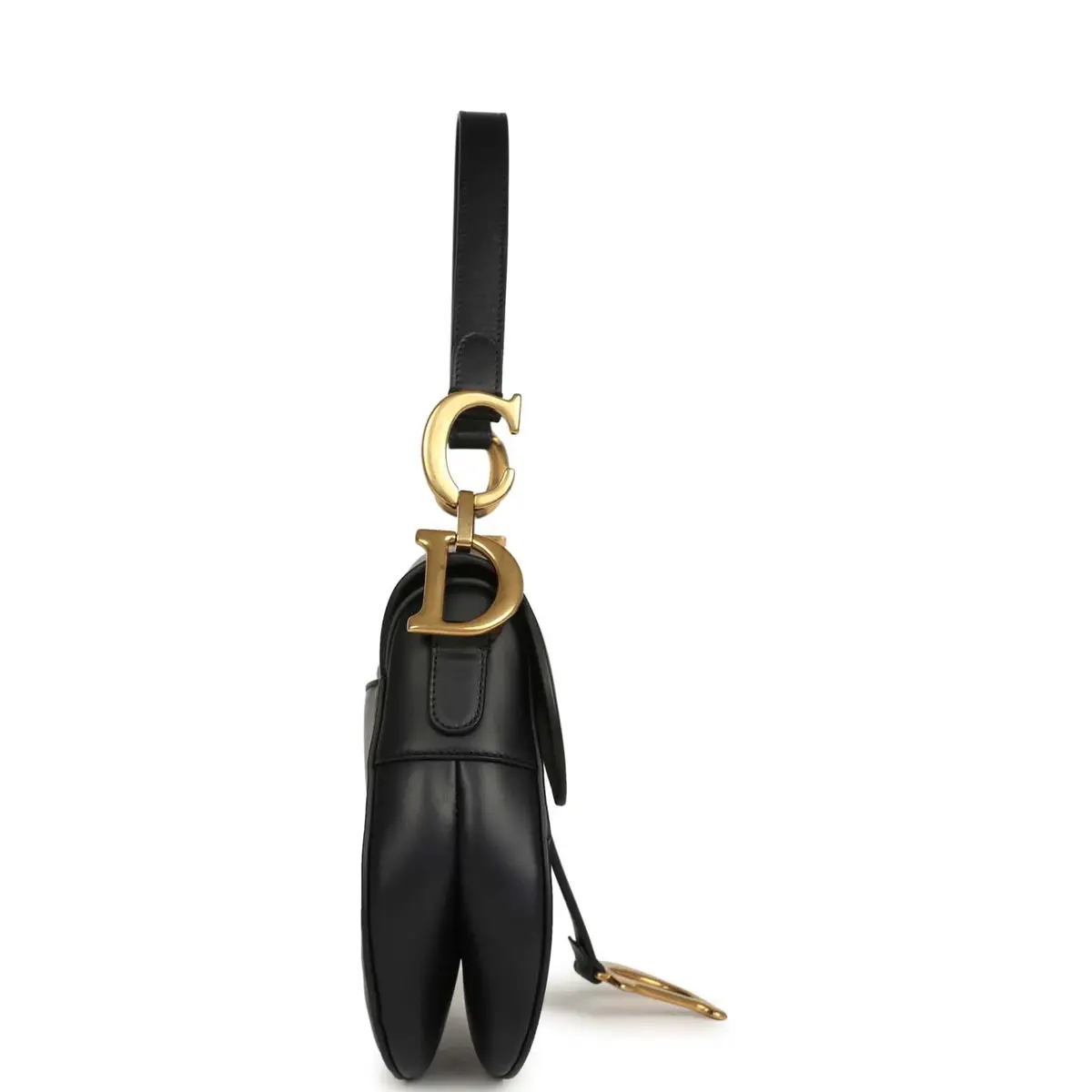 Dior Christian Dior Saddle Bag Black Calfskin Antique Gold Hardware | Thumbnail 6 Dior Christian Dior Saddle Bag Black Calfskin Antique Gold Hardware | Thumbnail 6
