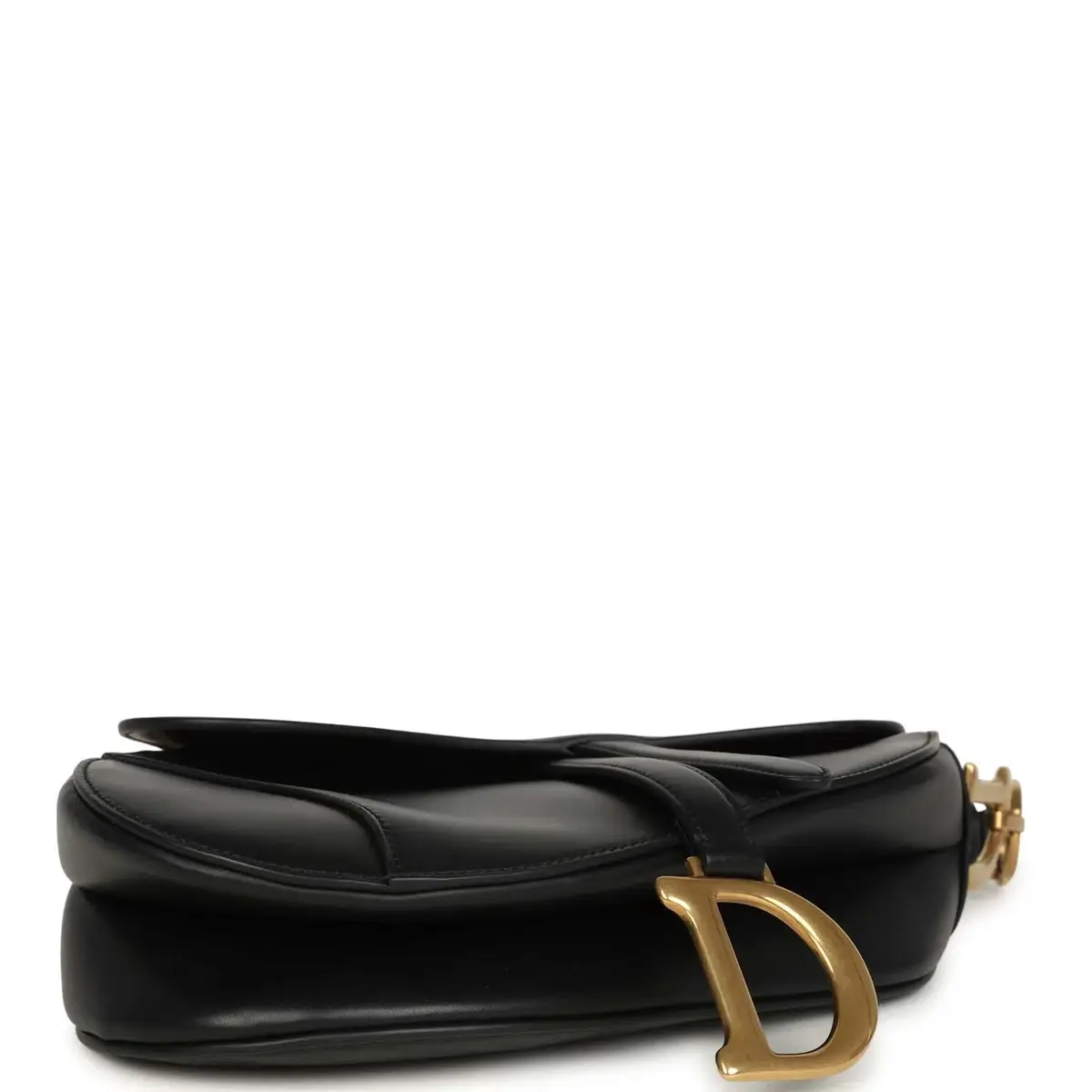 Dior Christian Dior Saddle Bag Black Calfskin Antique Gold Hardware | Thumbnail 7 Dior Christian Dior Saddle Bag Black Calfskin Antique Gold Hardware | Thumbnail 7