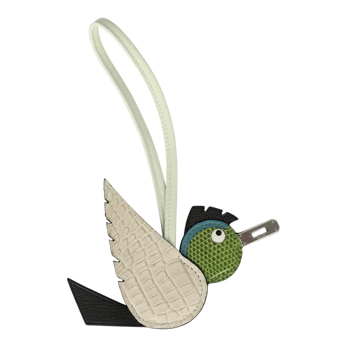 HERMÈS Hermes Birdy Charm Beton, Black, Pelouse, Blue Jean, Vert Fizz Matte Alligator Mississippiensis, Chevre Mysore, Shiny Lizard Niloticus, Epsom, Milo Lambskin Palladium Hardware | Thumbnail 2 HERMÈS Hermes Birdy Charm Beton, Black, Pelouse, Blue Jean, Vert Fizz Matte Alligator Mississippiensis, Chevre Mysore, Shiny Lizard Niloticus, Epsom, Milo Lambskin Palladium Hardware | Thumbnail 2