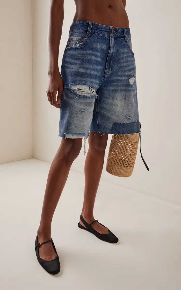 Sea Milene Denim Knee-Length Shorts | Thumbnail 3 Sea Milene Denim Knee-Length Shorts | Thumbnail 3